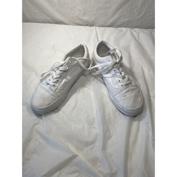 VANS Off-The-Wall Triple White Skateboarding Classic  Womens size 7 - Picture 11 of 14